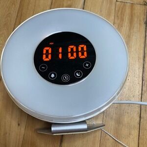 DENVER CRL-340 Wake Up‎ Light Sunrise Alarm Clock Digital FM Radio Bedside Lamp